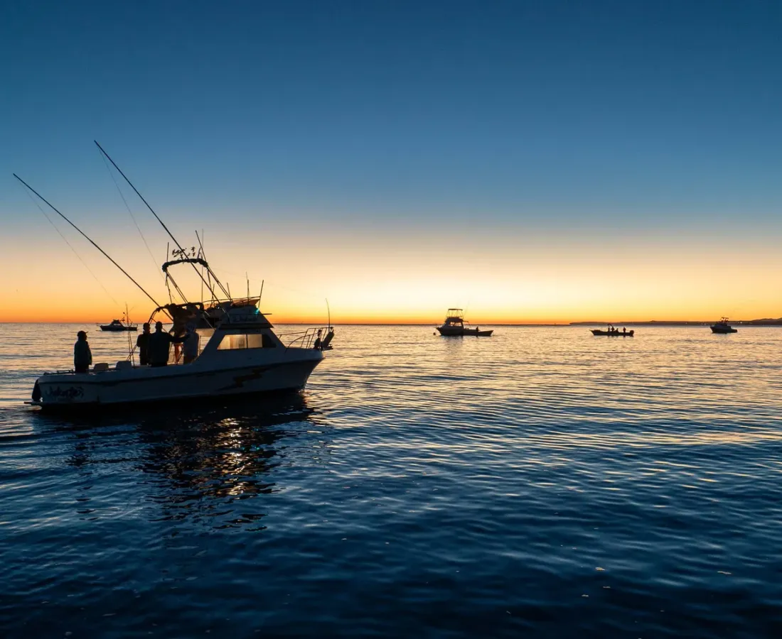 Sportfishing guests aboard a Van Wormer boat in the East Cape.