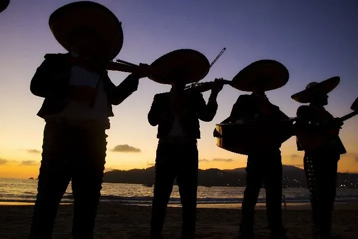 Beachfront wedding ceremony.