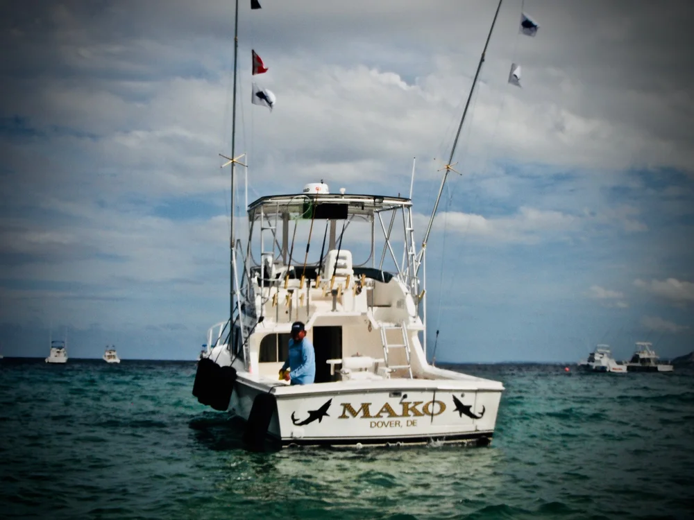 Mako sportfishing boat.