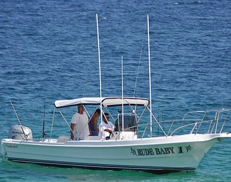 Rude Baby sportfishing boat.